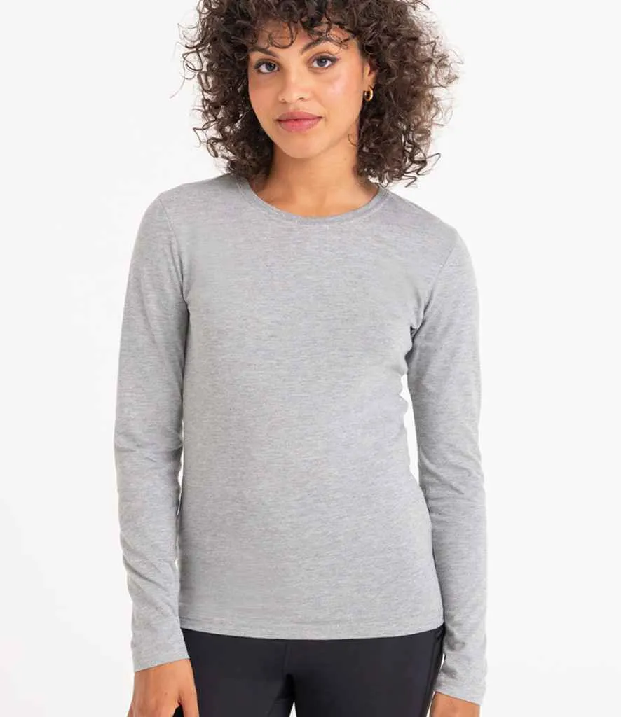 AWDis Ladies Long Sleeve Tri-Blend T-Shirt | Heather Grey