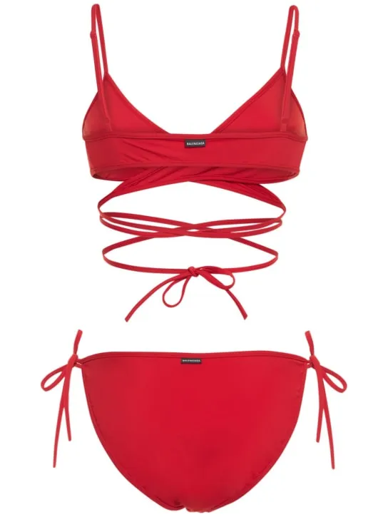 Balenciaga   Wraparound nylon bikini 