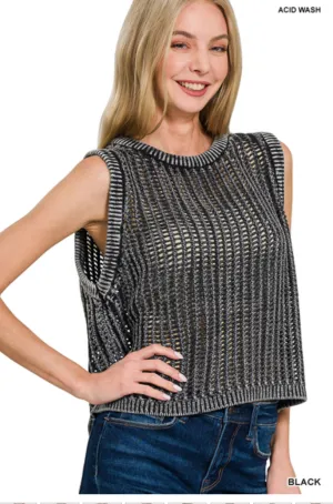 Brahm Sheer Sweater Vest