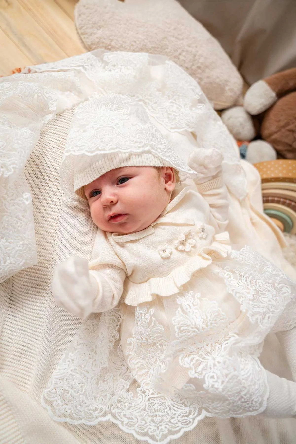 Brea Cream Knit Newborn Coming Home Set (5 Pcs)