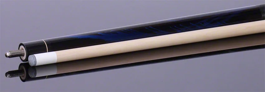 Dufferin Jet Black Blue Flame Pool Cue - D211