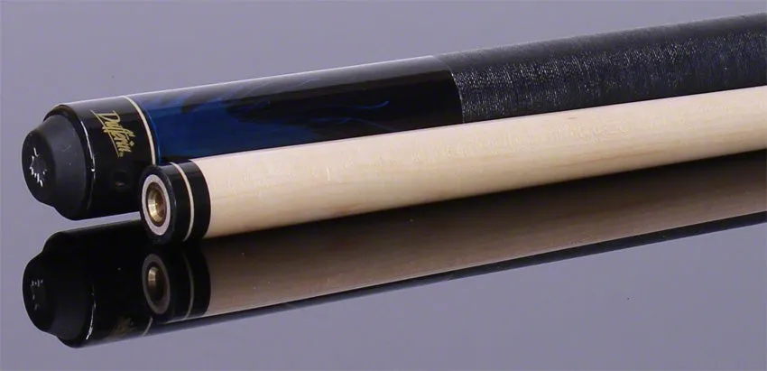Dufferin Jet Black Blue Flame Pool Cue - D211