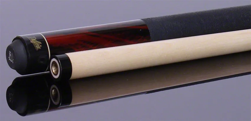 Dufferin Jet Black Red Flame Pool Cue - D212