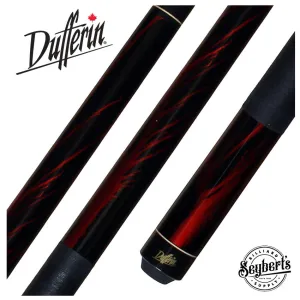 Dufferin Jet Black Red Flame Pool Cue - D212