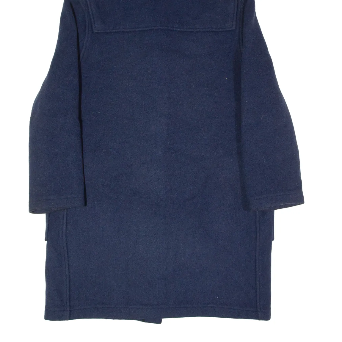 GLOVERALL Womens Duffle Coat Blue Wool Hooded UK 16