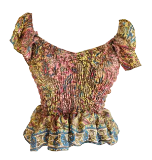 Pink Lemonade Boho Ruffle Ruched Rop