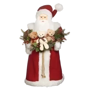 Santa Tree Topper Teddy Bear Garland