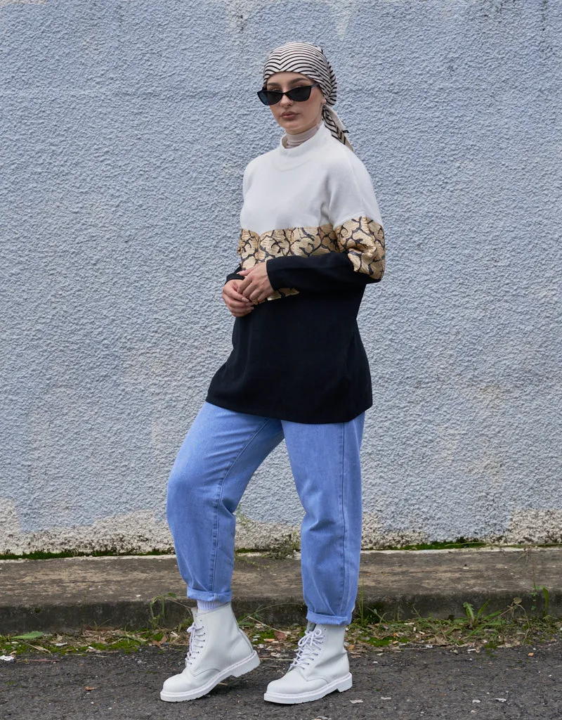 Sequin Print Jumper