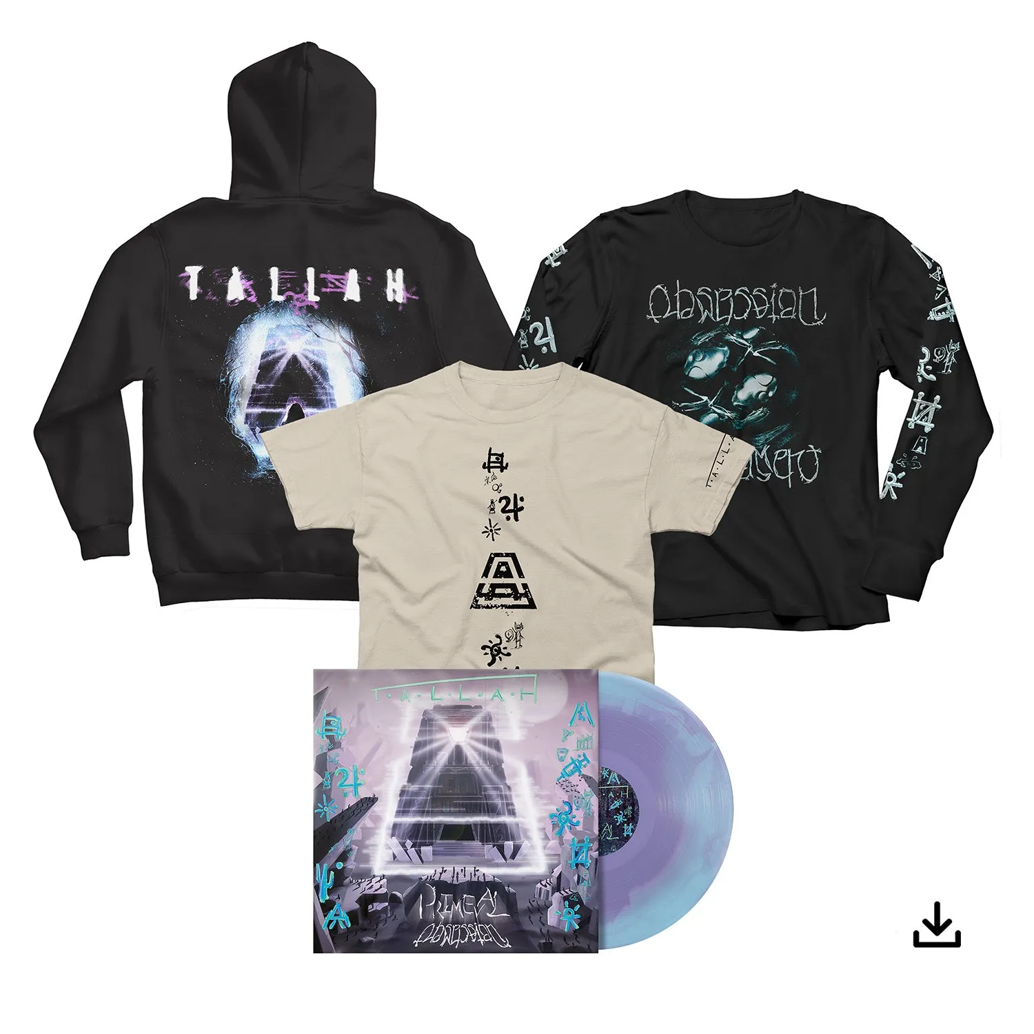 Tallah "Primeval: Obsession // Detachment" Choice of Vinyl, T shirt, Long Sleeve, Hoodie & Download - PRE-ORDER