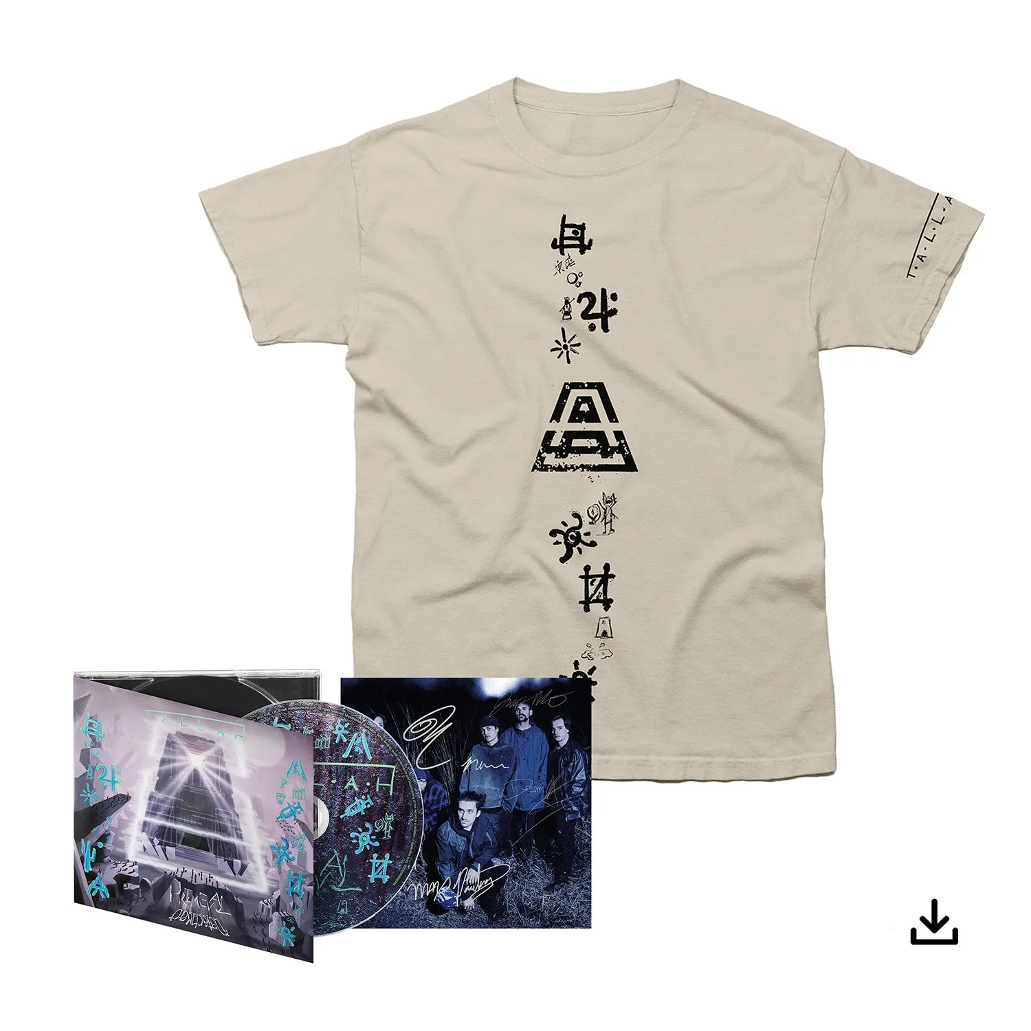 Tallah "Primeval: Obsession // Detachment" Digipak CD w/ Signed Photocard, T shirt & Download - PRE-ORDER