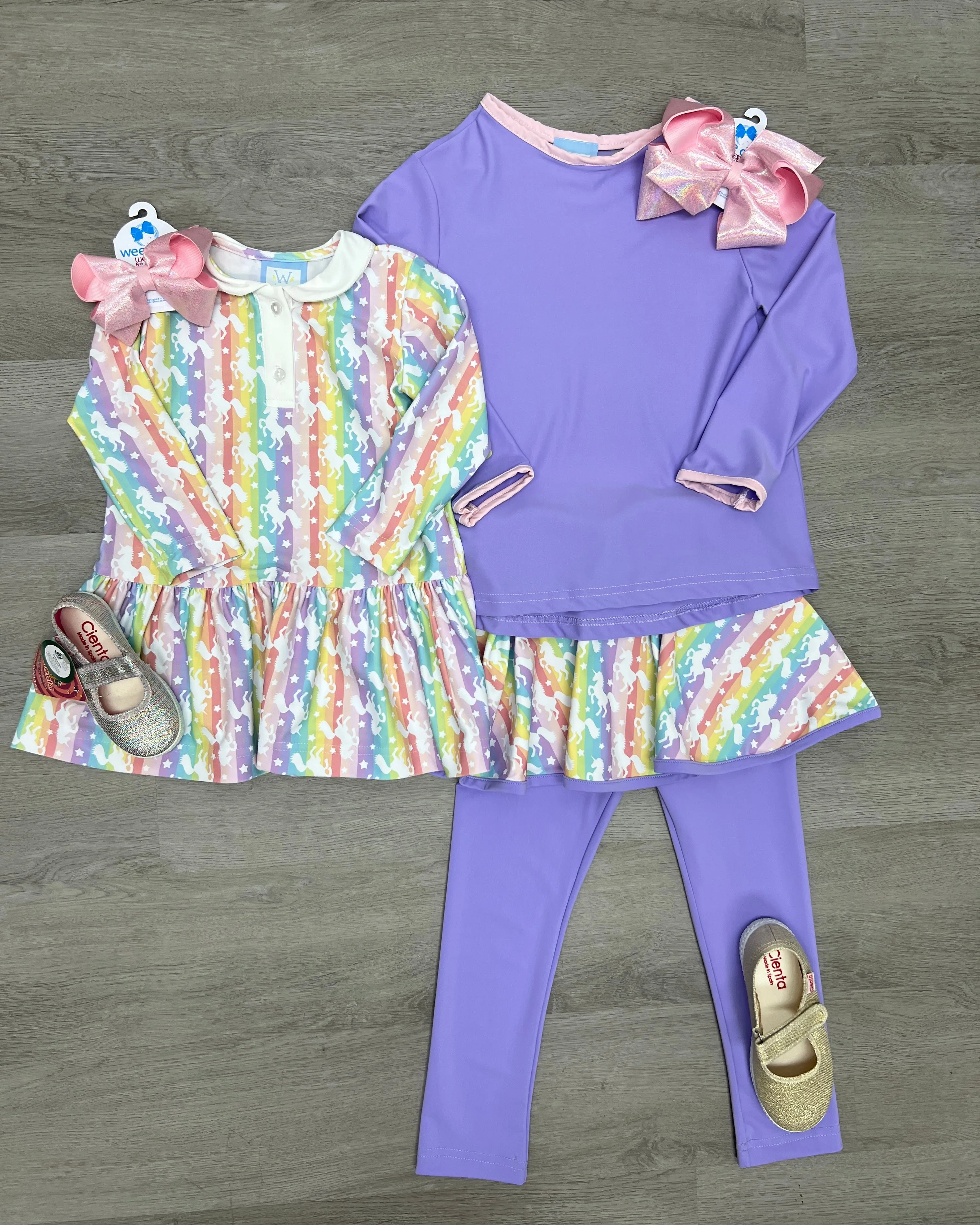Unicorn Print Knit Athleisure Dress